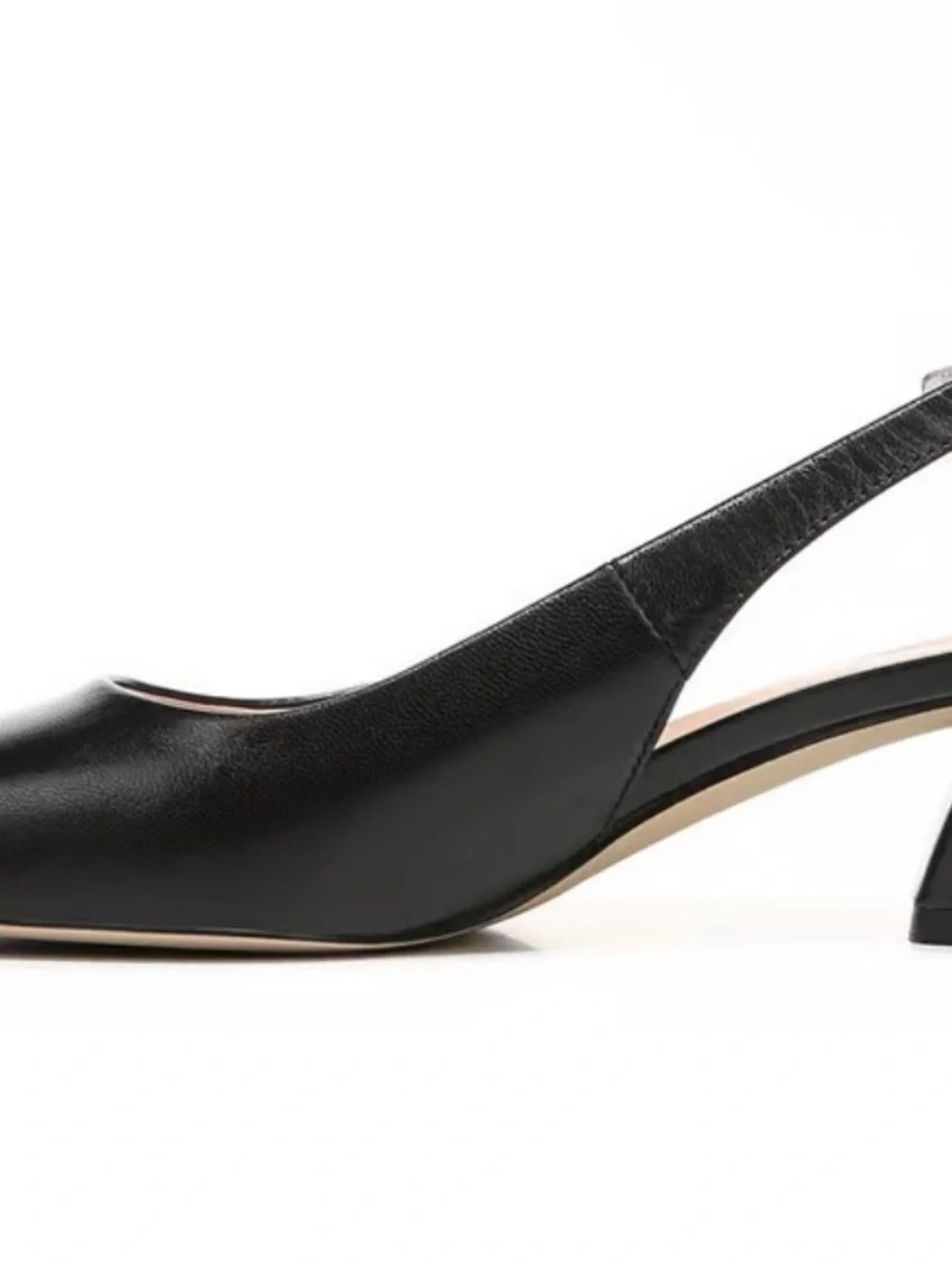 Black Women's Pointed-Toe Slingback Mules